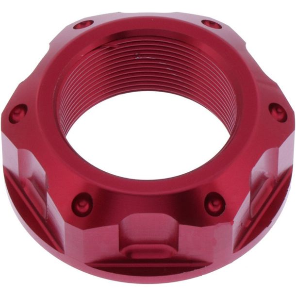 JMP Bolt M25x1.00mm red aluminum steering nut for Kawasaki ZX-6R, Triumph Speed Triple EFI/R Daytona Street RS S 250/300/600/636/660/