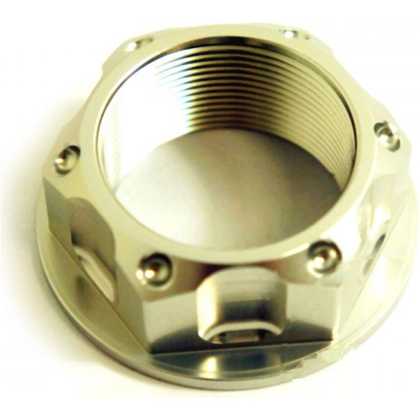 Tuerca de dirección JMP Bolt M24x1.00mm de aluminio plateada para Honda CBF FA F/A N S ABS 125/250/300/350/360/400/450/500/550/600/650/