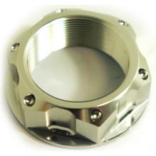 Tuerca de dirección JMP Bolt M28x1.00mm de aluminio plateada para Yamaha YZF-R6 250/450/500/530/600/636/750/779/800/900/998/1000/1200/