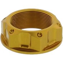 Stuurkopmoer JMP Bolt M28x1,00mm Aluminium goud voor Yamaha YZF-R6 250 / 450 / 500 / 530 / 600 / 636 / 750 / 779 / 800 / 900 / 998 / 1000 / 1200 / 1300