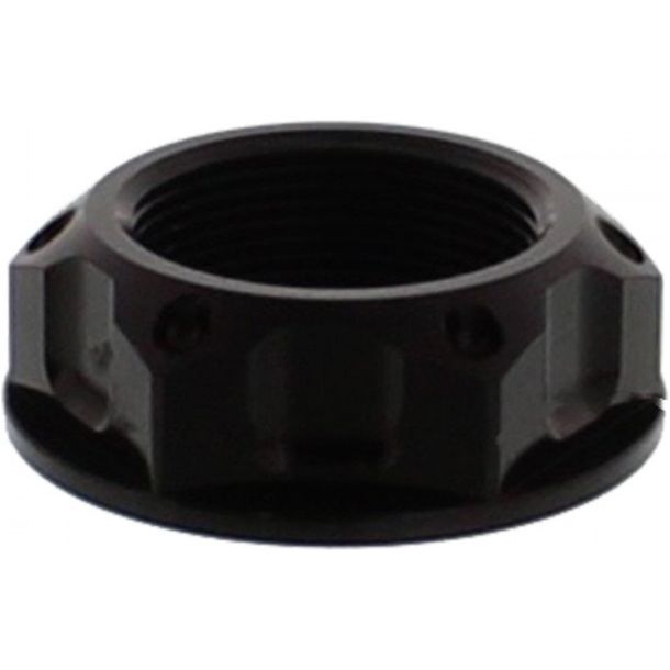 Mutter Lenkkopf JMP Bolt M22x1,00mm Aluminium schwarz für Suzuki GSX 0 FA F / GSF Bandit SA , Yamaha FZS 0 Fazer S N 60 / 65 / 80 / 85 / 110 / 125 / 200