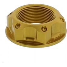 Dado di sterzo JMP Bolt M22 x 1,00 mm in alluminio dorato per Suzuki GSX 0 FA F/GSF Bandit SA, Yamaha FZS 0 Fazer S N 60/65/80/85/110/125/200