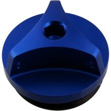 Šroub pro plnicí otvor oleje JMP Bolt M27x3,00mm hliník modrý pro Yamaha XV Virago FZS Fazer / S 125 / 400 / 500 / 535 / 550 / 600 / 650 / 660 / 689 / 700 /