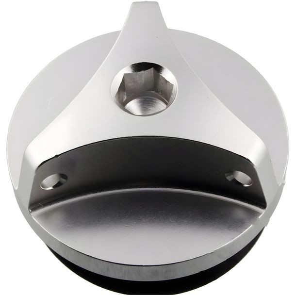 Bouchon de remplissage d'huile JMP Bolt M27x3,00 mm en aluminium argenté pour Yamaha XV Virago Fazer/S 125/400/500/535/550/600/650/660/689/700