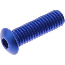 Vis ovale JMP Bolt M5x0,8mm 16mm aluminium bleu