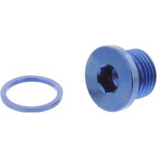 Ölablassschraube magnetisch JMP Bolt M16x1,50mm 10mm Titan blau für BMW S R / RR XR HP 4 C Sport GT F , Suzuki UX Sixteen Husqvarna TE 150 / 250 / 400