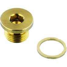 Olieaftapplug magnetisch JMP Bolt M16x1,50mm 10mm Titan goud voor BMW S R / RR XR HP 4 C Sport GT F , Suzuki UX Sixteen Husqvarna TE 150 / 250 / 400