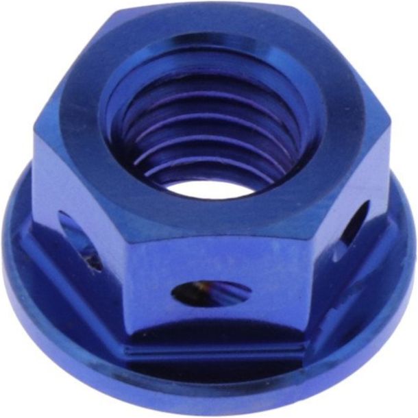 JMP Bolt M8x1.25mm Titanium Racing Blue Collar Nut