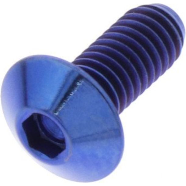 Lens screw JMP Bolt M4x0.7mm 10mm titanium blue