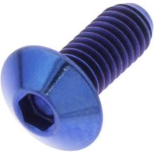 Linsenschraube JMP Bolt M4x0,7mm 10mm Titan blau