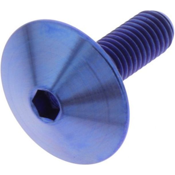 Oval screw JMP Bolt M5x0.8mm 16mm titanium blue