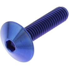Linsenschraube JMP Bolt M6x1,00mm 25mm Titan blau