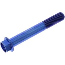 Schraube JMP 6 Kant  Bolt M10x1,25mm 70mm Titan blau