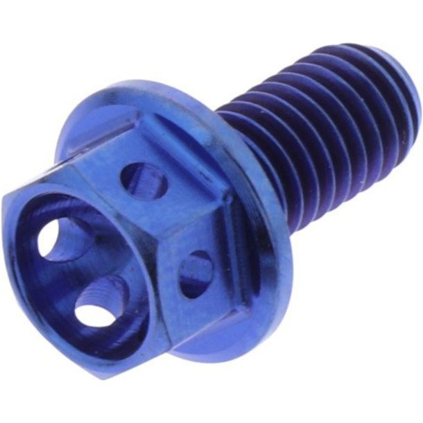Perno de 6 puntos JMP M5x0.8 mm 10 mm Titanium Racing Blue