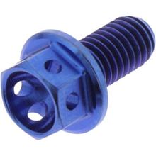 Schraube JMP 6 Kant  Bolt M5x0,8mm 10mm Titan Racing blau