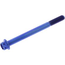 Schraube JMP 6 Kant  Bolt M6x1,00mm 70mm Titan Racing blau