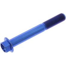 Schraube JMP 6 Kant  Bolt M8x1,25mm 60mm Titan blau