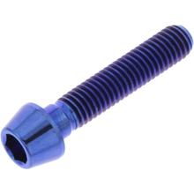 Schraube JMP konisch  Bolt M5x0,8mm 25mm Titan blau