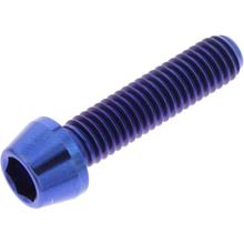 Schraube JMP konisch  Bolt M6x1,00mm 25mm Titan blau