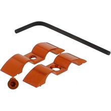 Halter JMP Bremsschlauch 9mm 2-fach Aluminium orange
