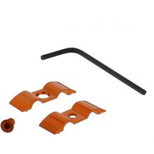 Halter JMP Bremsschlauch 7mm 2-fach Aluminium orange