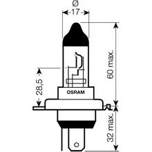 Lamp JMP H4 12V60/55W vervangt Osram 1590092 voor Yamaha FZS Fazer / S, Suzuki GSF N Bandit Kawasaki ZX-6R 125 / 150 / 200 / 250 / 252 / 300 / 305 / 350 / 400 / 425 / 450 / 500 / 550 / 600 / 636 / 650 / 660 / 700 / 750 / 779 / 800 / 850 / 9