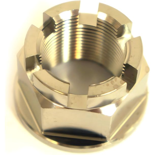 Tuerca de eje V4A de acero inoxidable JMP M24x1,50 mm para Kawasaki ZX-6R Z 600/636/900/1000/1200/1400 cc años 2000 - 2019