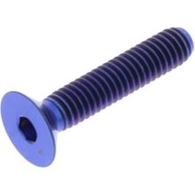 Śruba z łbem stożkowym JMP M4x0.7mm 20mm tytanowa niebieska