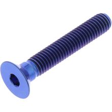 Vis à tête fraisée JMP M5x0,8 mm 30 mm bleu titane