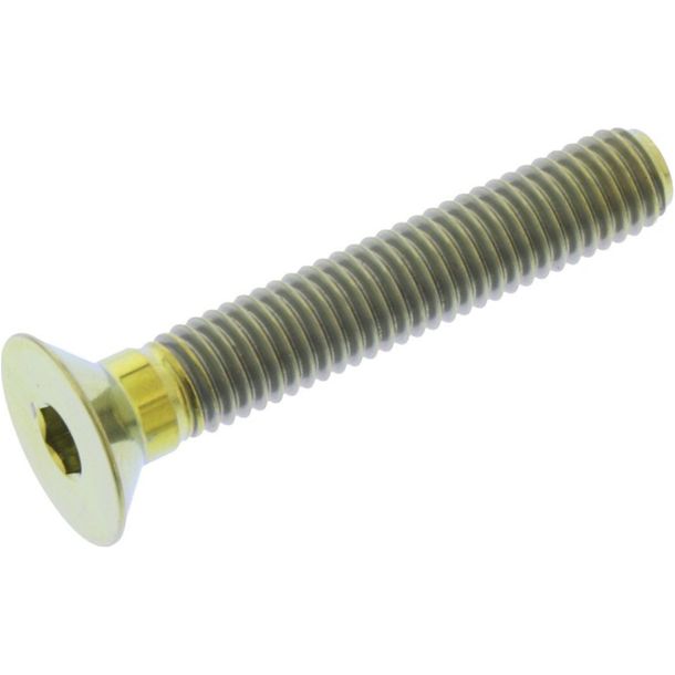 JMP countersunk screw M5x0.8mm 30mm titanium gold