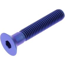 Śruba z łbem stożkowym JMP M8x1.25mm 45mm tytanowa niebieska