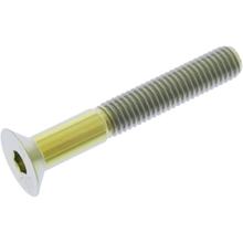 Śruba z łbem stożkowym JMP M8 x 1.25 mm 55 mm tytanowa złota