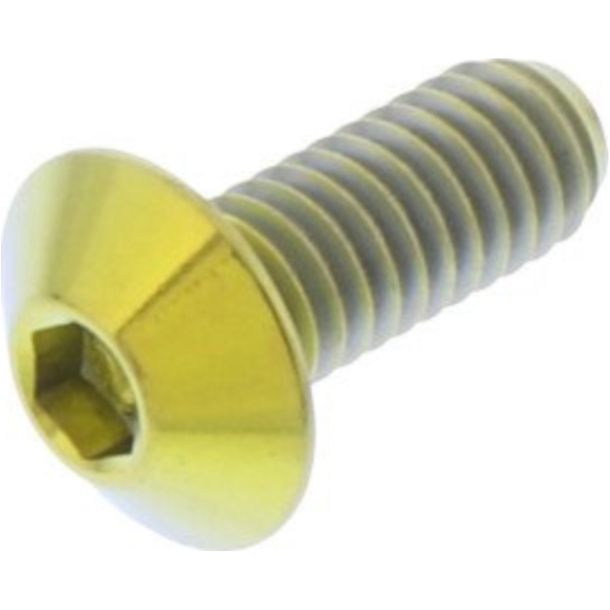 Linsenschraube JMP M4x0,7mm 10mm Titan gold