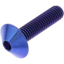 Śruba owalna JMP M5x0.8mm 20mm tytanowa niebieska
