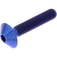 Linsenschraube JMP M5x0,8mm 25mm Titan blau
