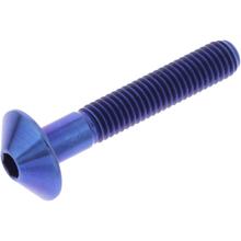 Śruba JMP owalna M5x0.8mm 30mm tytanowa niebieska
