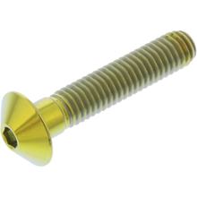 Vis ovale JMP M6x1.00mm 30mm titane doré