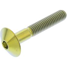 Vis ovale JMP M6x1.00mm 35mm titane doré