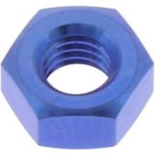Mutter M4x0,7mm Titan blau