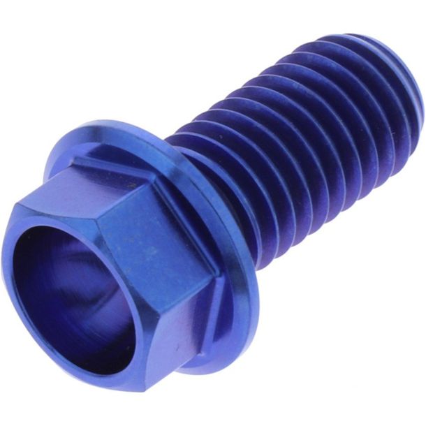 JMP hexagon bolt M10x1.50mm 20mm titanium blue