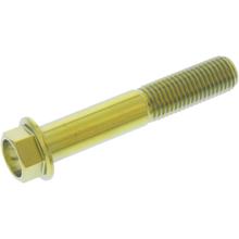 Boulon hexagonal JMP M10x1,25mm 57mm titane doré