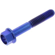 Boulon hexagonal JMP M4x0,7 mm 25 mm bleu titane
