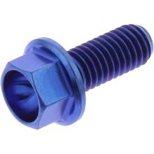 Boulon hexagonal JMP M5x0,8 mm 12 mm bleu titane
