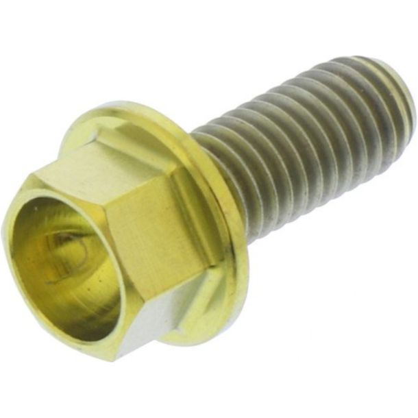 JMP hexagonal bolt M5x0.8mm 12mm titanium gold