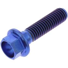 Boulon hexagonal JMP M5x0,8 mm 20 mm bleu titane