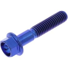 Boulon hexagonal JMP M5x0,8 mm 25 mm bleu titane