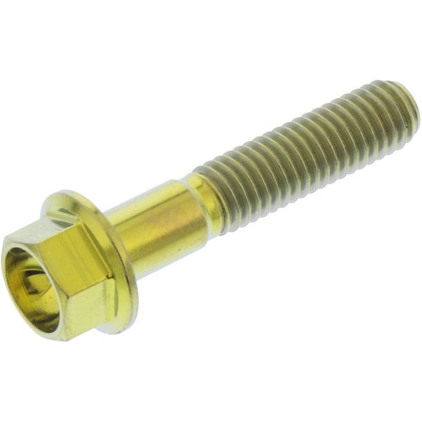 Boulon hexagonal JMP M5x0,8 mm 25 mm titane doré