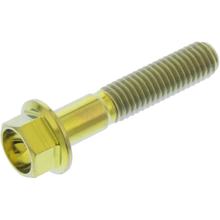 Boulon hexagonal JMP M5x0,8 mm 25 mm titane doré