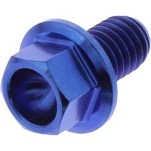 Boulon hexagonal JMP M6x1.00mm 10mm bleu titane