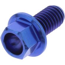 Boulon hexagonal JMP M6x1.00mm 12mm bleu titane